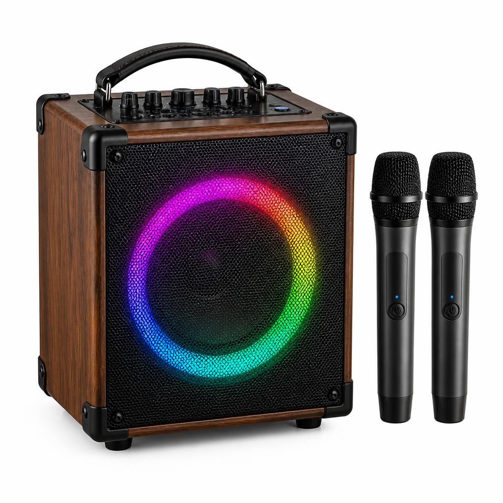 JYX-69BT Portable Bluetooth Party Speaker (Bluetooth · 2 wireless mics) — Electronics product photo